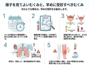 むくみで受診を考えたいサイン